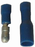 Insulated Terminals Blue Bullet Female - 10 Pack