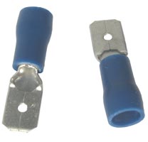 Insulated Terminal Blue Quick Connect Male 6.3mm - 10 Pack