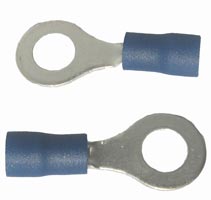 Insulated Terminal Blue Ring Single Grip 6mm Stud - 10 Pack