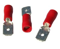 Insulated Terminal, Red Quick Connect Male 6.3mm - 10 Pack