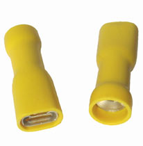 Insulated Terminal Yellow QC Fully Insulated Female - 10 Pack